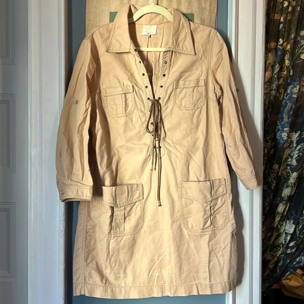 3.1 Philip Lim khaki tunic with front lacing